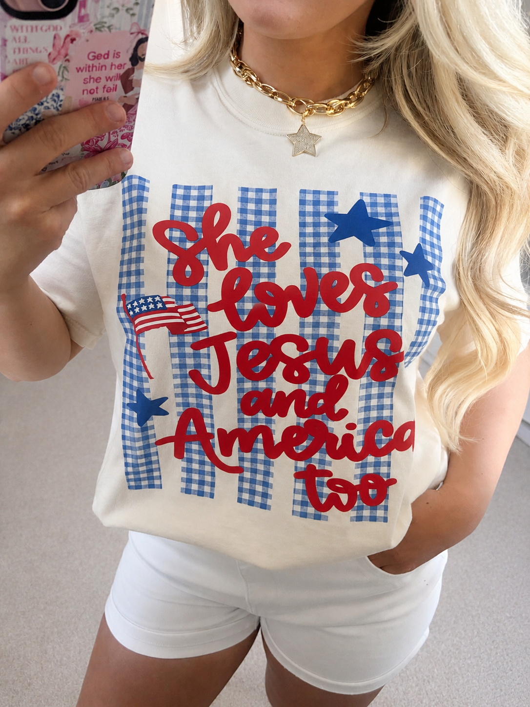 She Loves Jesus And America Too Shirt