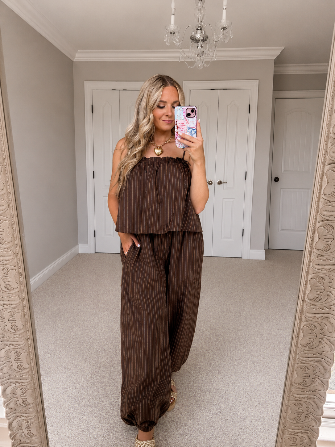Striped Balloon Jumpsuit