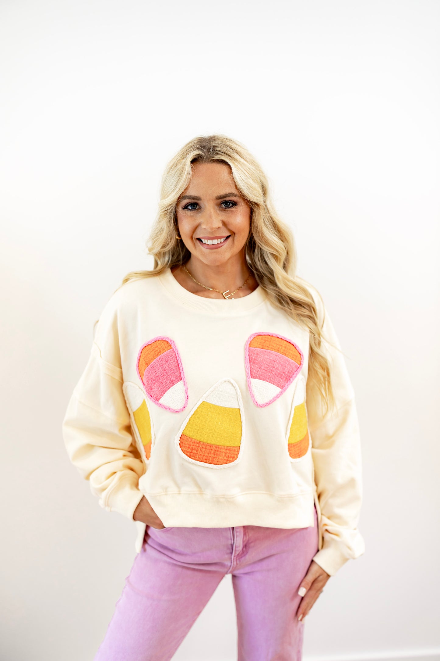 Tweed Candy Corn Sweatshirt