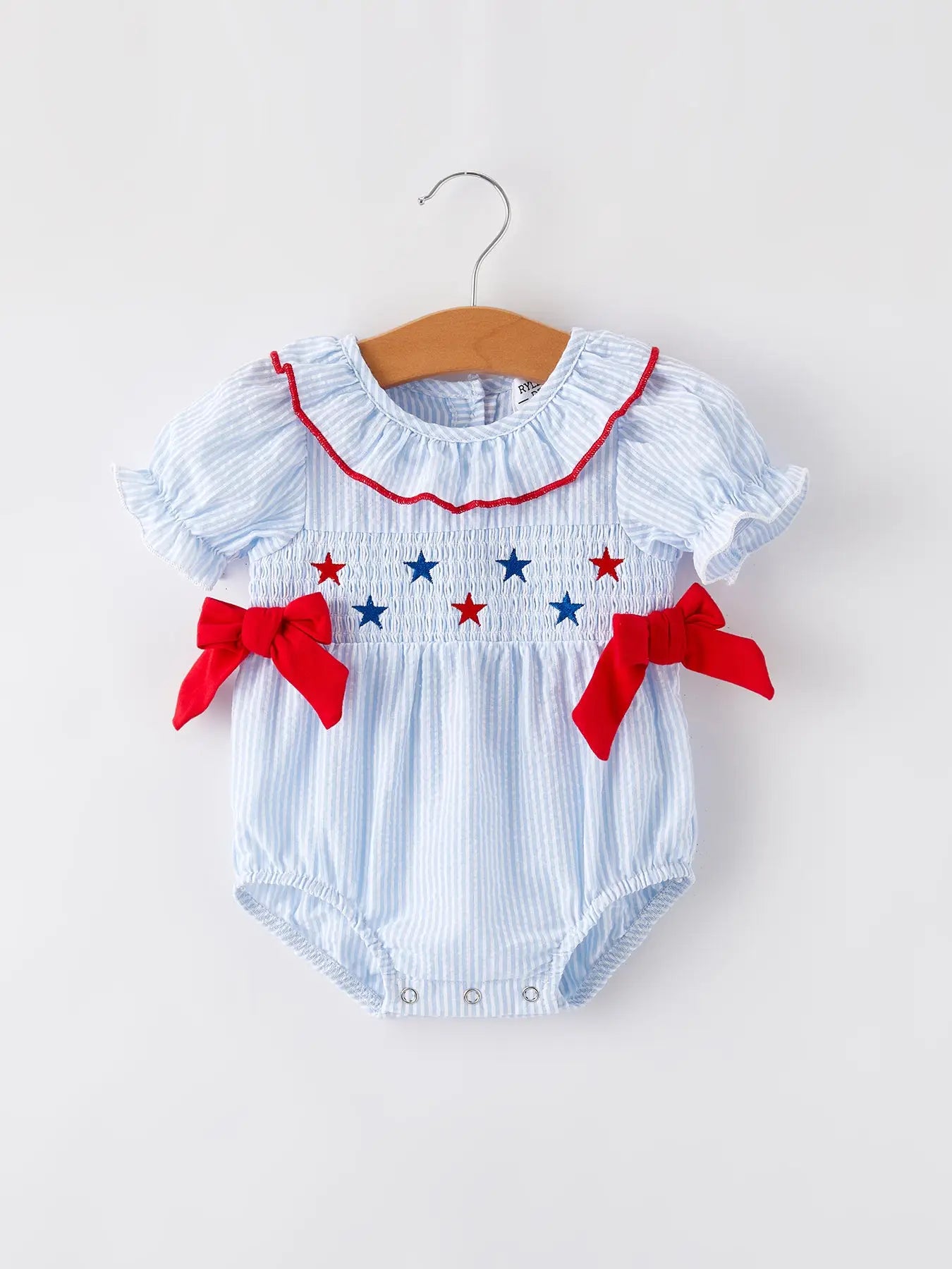 4th of July Smocking Star Romper