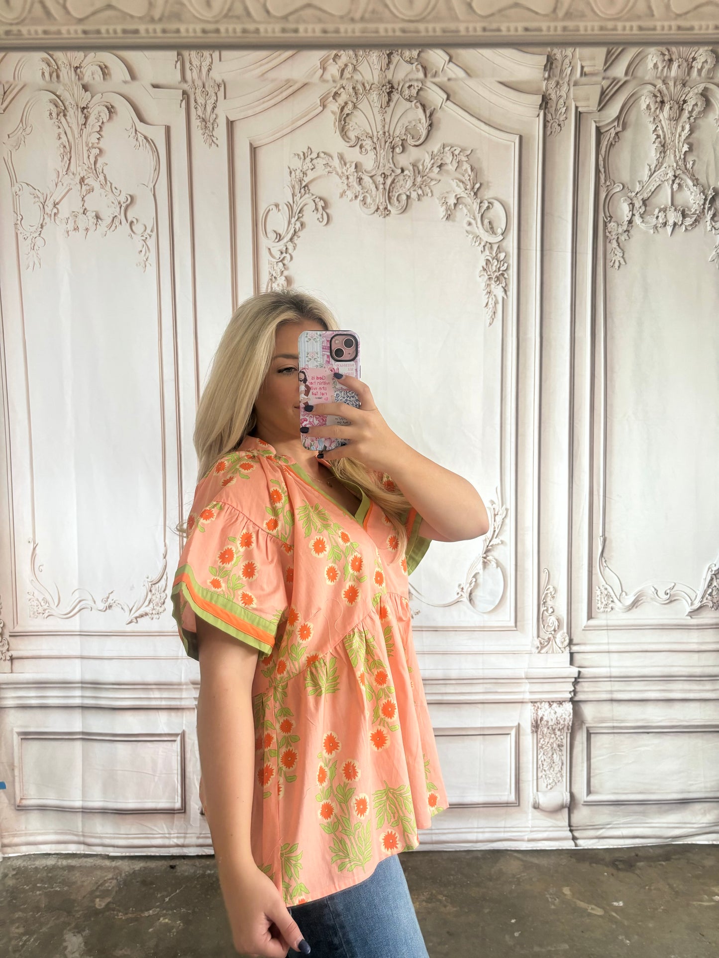 Peach Pink Top