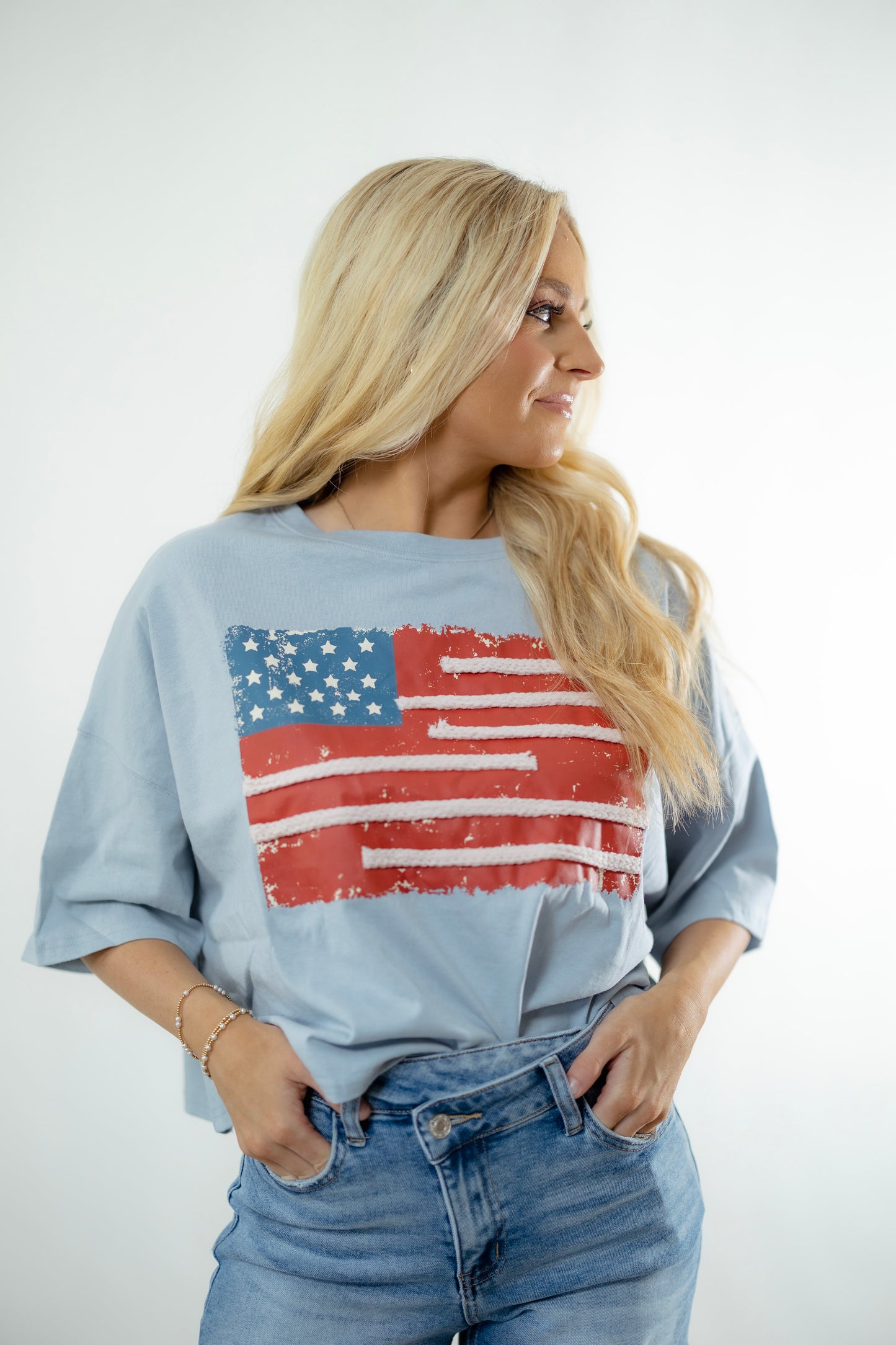 Cropped Flag Tee