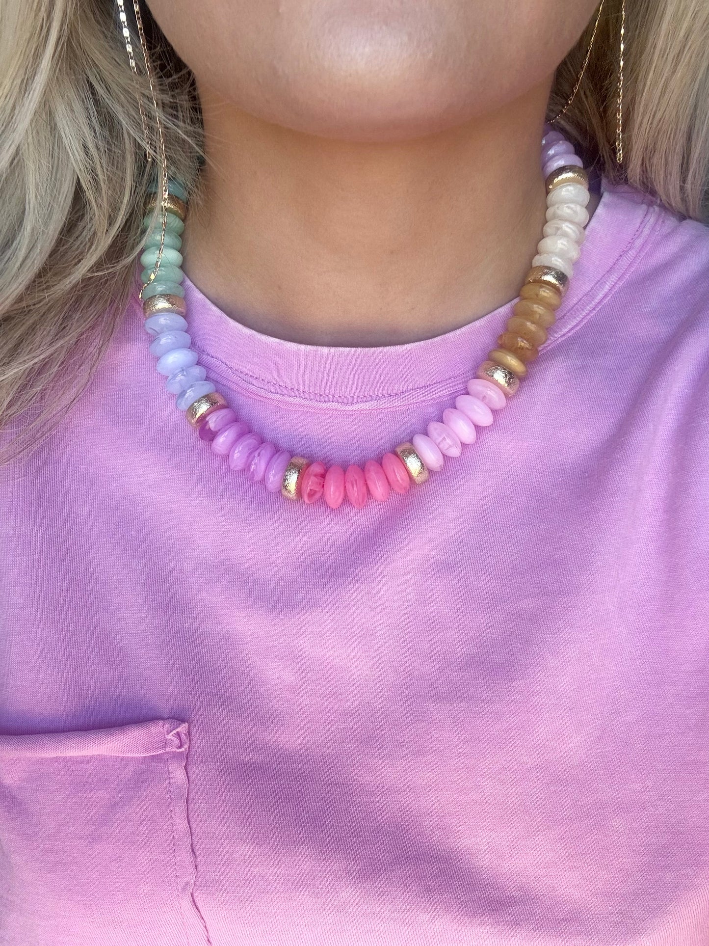 Beaded Disk Necklace