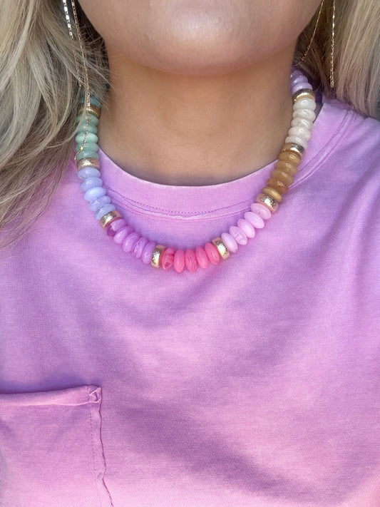 Beaded Disk Necklace
