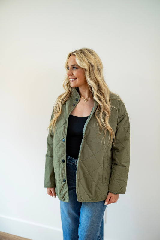 Moss Quilted Jacket