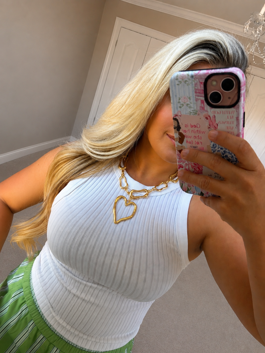 Open Link Heart Necklace