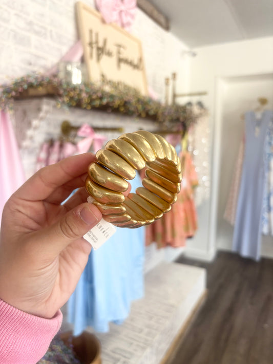 Round Shaped Vintage Metal Stretch Bracelet