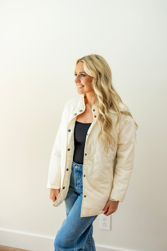 Bone Quilted Jacket