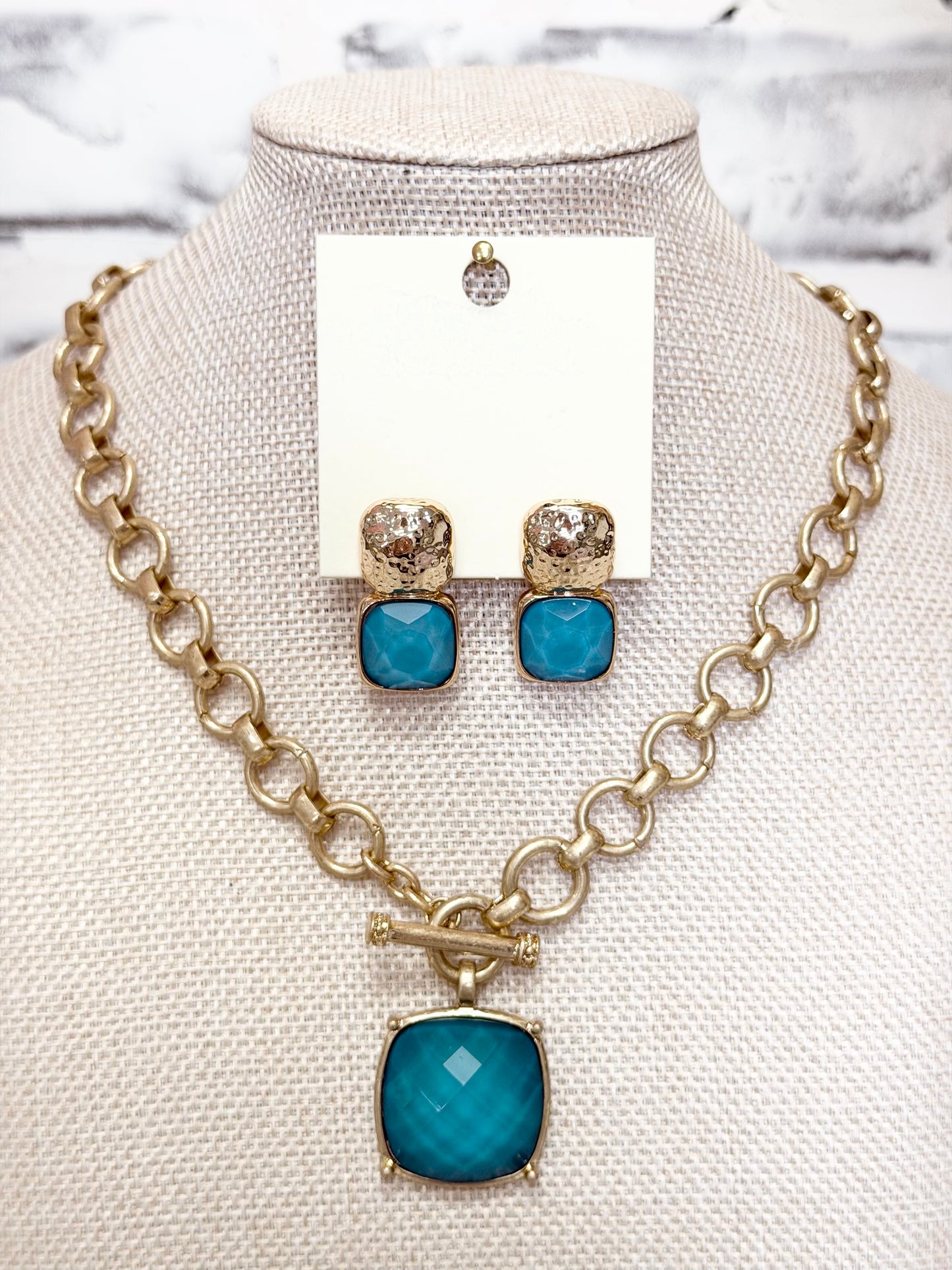 Squared Pendant Necklace