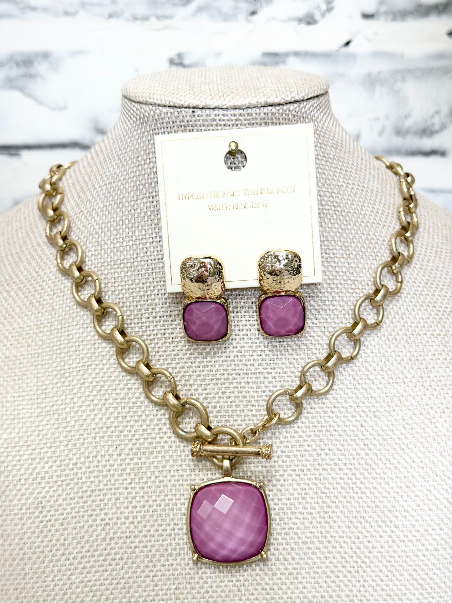 Squared Pendant Necklace