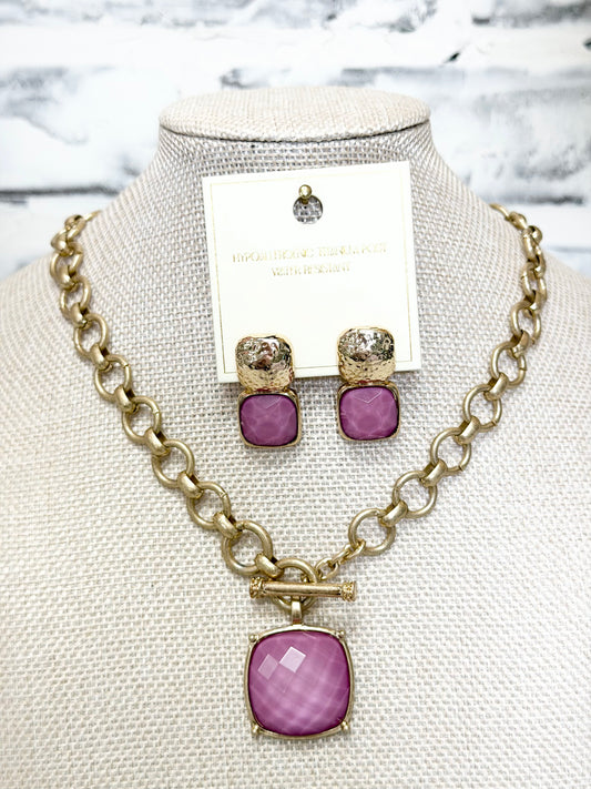 Squared Pendant Necklace