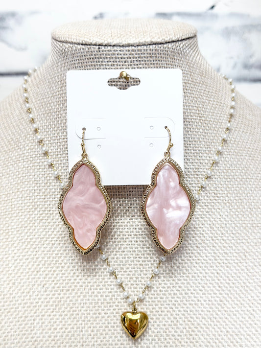 Light Pink Statement Earrings