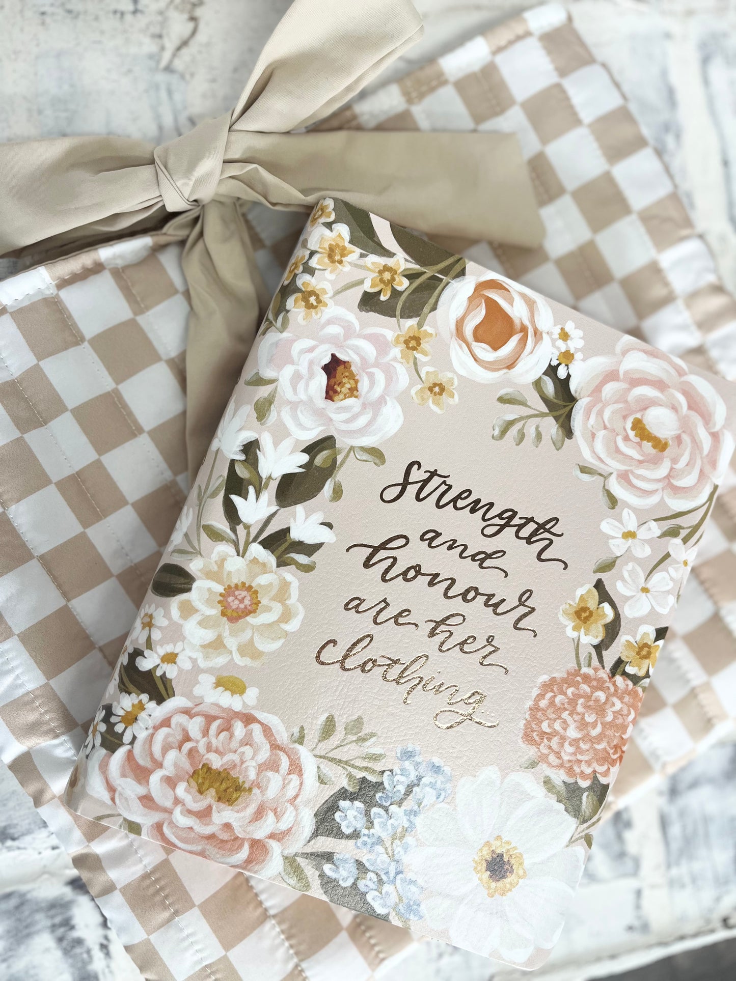 Checkered Bow Bible Case