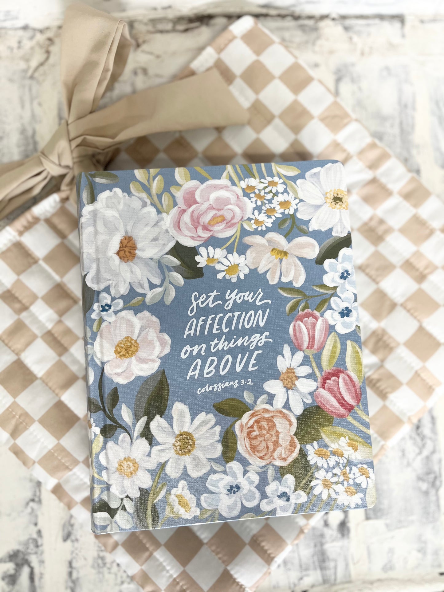 Checkered Bow Bible Case