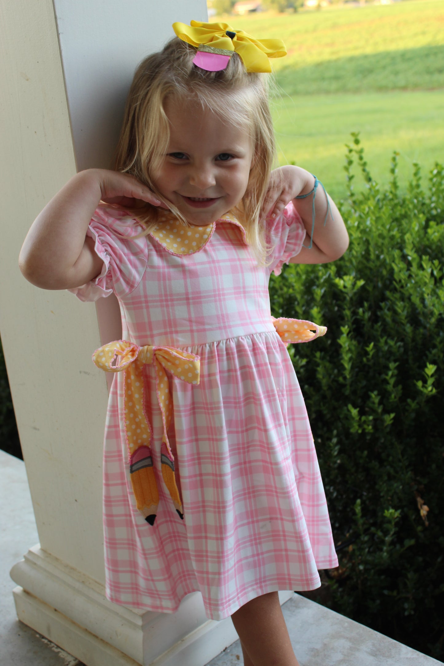 Kids Pencil Plaid Dress