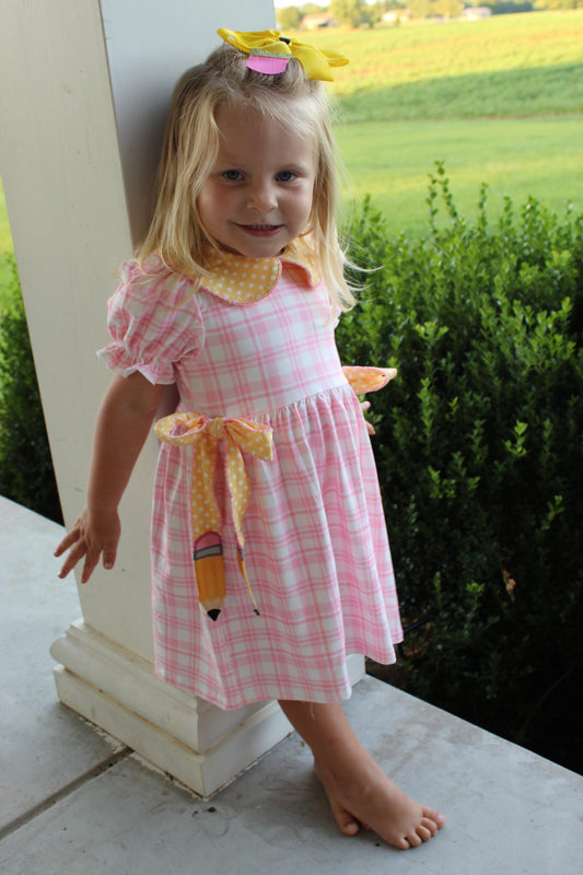 Kids Pencil Plaid Dress